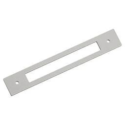 160mm Medora Rectangle Cabinet Pull Backplate, Satin Nickel Main - Image