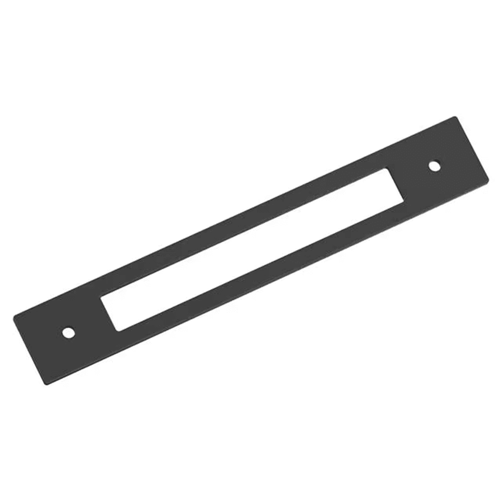 160mm Medora Rectangle Cabinet Pull Backplate, Matte Black Main - Image