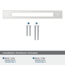 192mm Medora Rectangle Cabinet Pull Backplate, Polished Chrome Alt 2 - Image
