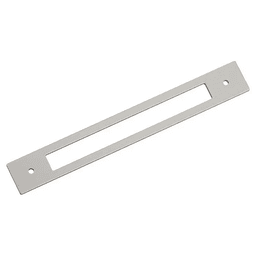 192mm Medora Rectangle Cabinet Pull Backplate, Satin Nickel Main - Image