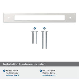 192mm Medora Rectangle Cabinet Pull Backplate, Polished Nickel Alt 2 - Image