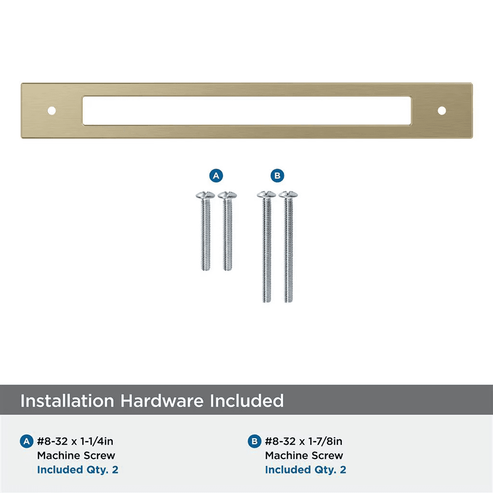 224mm Medora Rectangle Cabinet Pull Backplate, Golden Champagne Alt 2 - Image