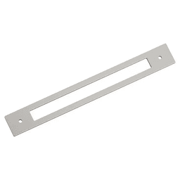 224mm Medora Rectangle Cabinet Pull Backplate, Satin Nickel Main - Image
