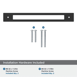 224mm Medora Rectangle Cabinet Pull Backplate, Matte Black Alt 2 - Image