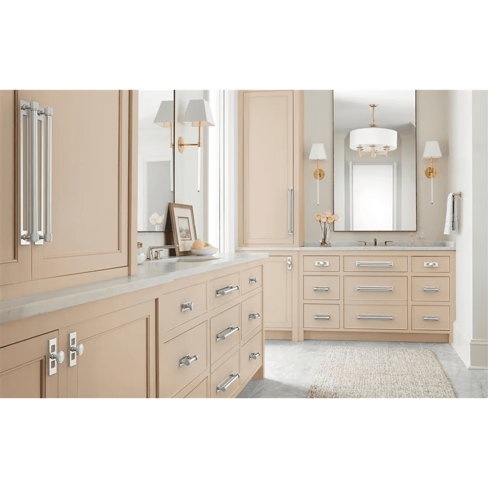 224mm Medora Rectangle Cabinet Pull Backplate, Polished Nickel Alt 4 - Image