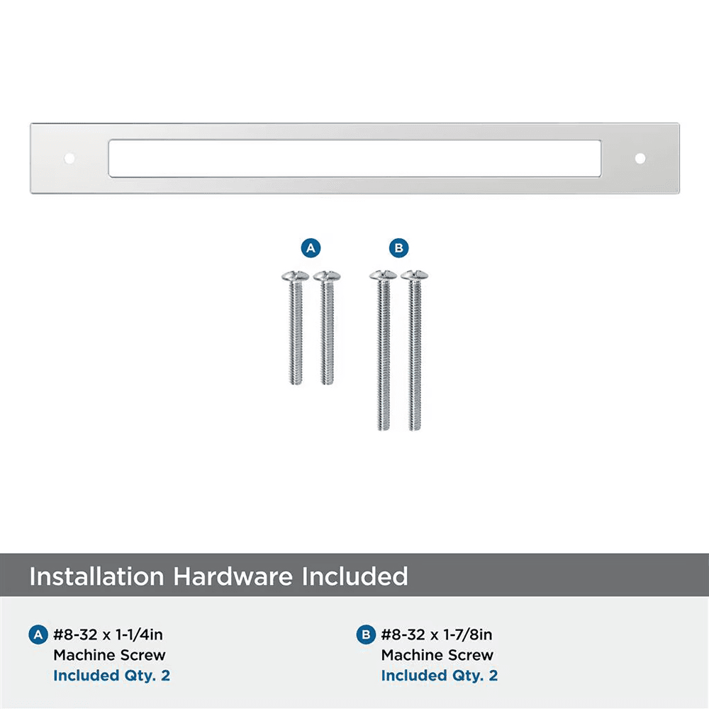 256mm Medora Rectangle Cabinet Pull Backplate, Polished Chrome Alt 2 - Image