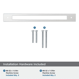 256mm Medora Rectangle Cabinet Pull Backplate, Polished Chrome Alt 2 - Image