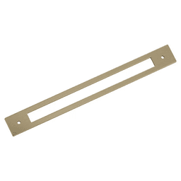 256mm Medora Rectangle Cabinet Pull Backplate, Golden Champagne Main - Image