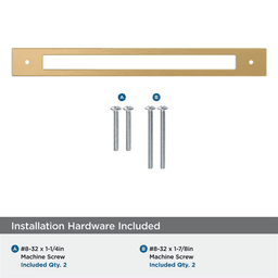 256mm Medora Rectangle Cabinet Pull Backplate, Champagne Bronze Alt 2 - Image