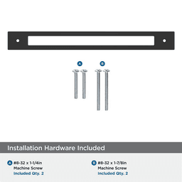 256mm Medora Rectangle Cabinet Pull Backplate, Matte Black Alt 2 - Image