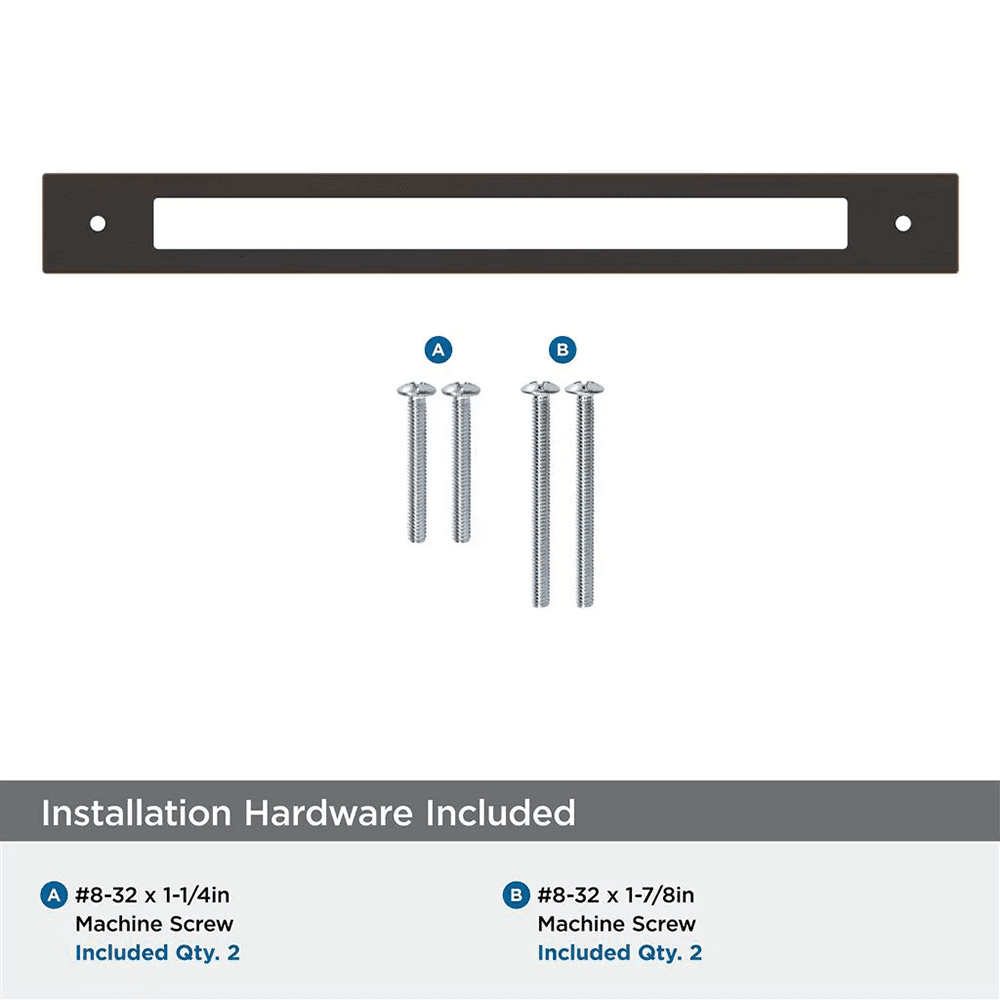 256mm Medora Rectangle Cabinet Pull Backplate, Oil-Rubbed Bronze Alt 2 - Image