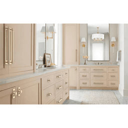 320mm Medora Rectangle Cabinet Pull Backplate, Golden Champagne Alt 4 - Image