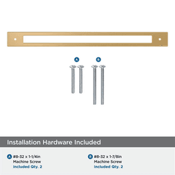320mm Medora Rectangle Cabinet Pull Backplate, Champagne Bronze Alt 2 - Image