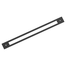 320mm Medora Rectangle Cabinet Pull Backplate, Matte Black Main - Image