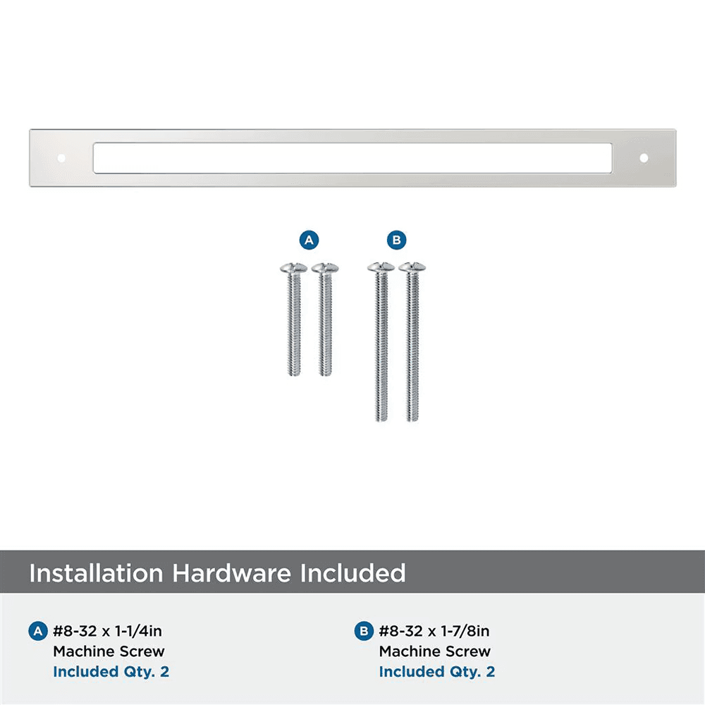 320mm Medora Rectangle Cabinet Pull Backplate, Polished Nickel Alt 2 - Image