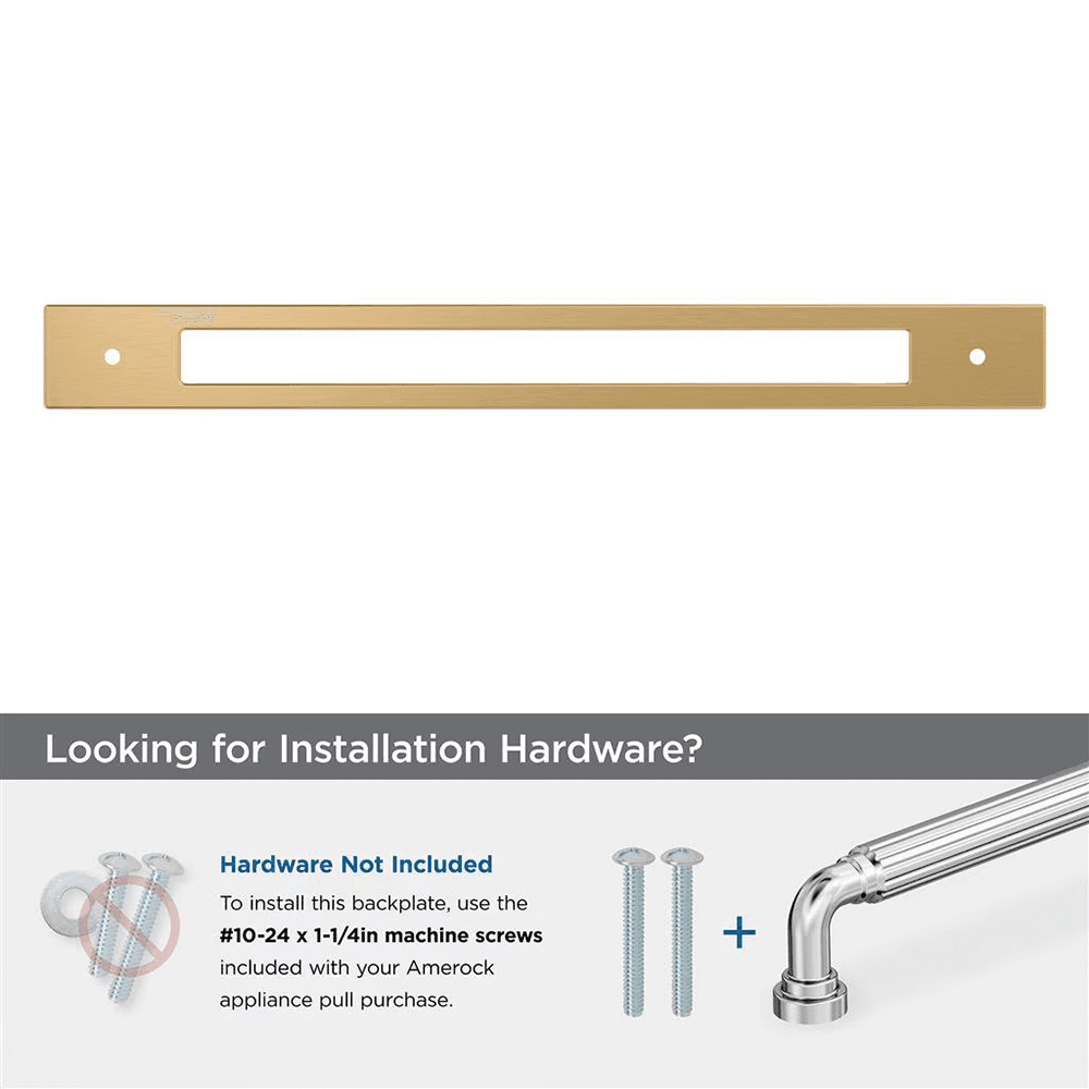 305mm Medora Rectangle Appliance Pull Backplate, Champagne Bronze Alt 2 - Image