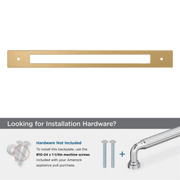 305mm Medora Rectangle Appliance Pull Backplate, Champagne Bronze Alt 2 - Image