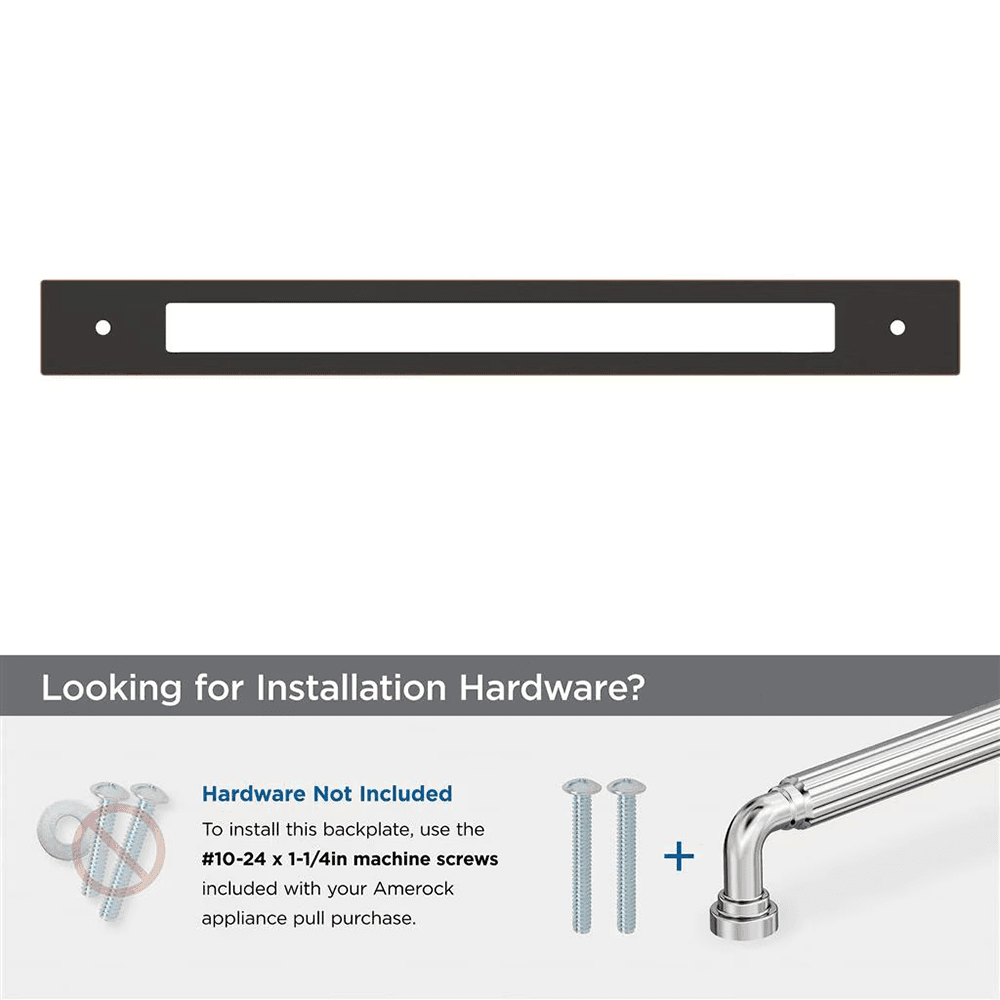 305mm Medora Rectangle Appliance Pull Backplate, Oil-Rubbed Bronze Alt 2 - Image