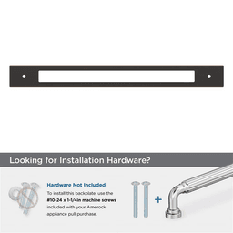 305mm Medora Rectangle Appliance Pull Backplate, Oil-Rubbed Bronze Alt 2 - Image