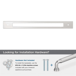 305mm Medora Rectangle Appliance Pull Backplate, Polished Nickel Alt 2 - Image