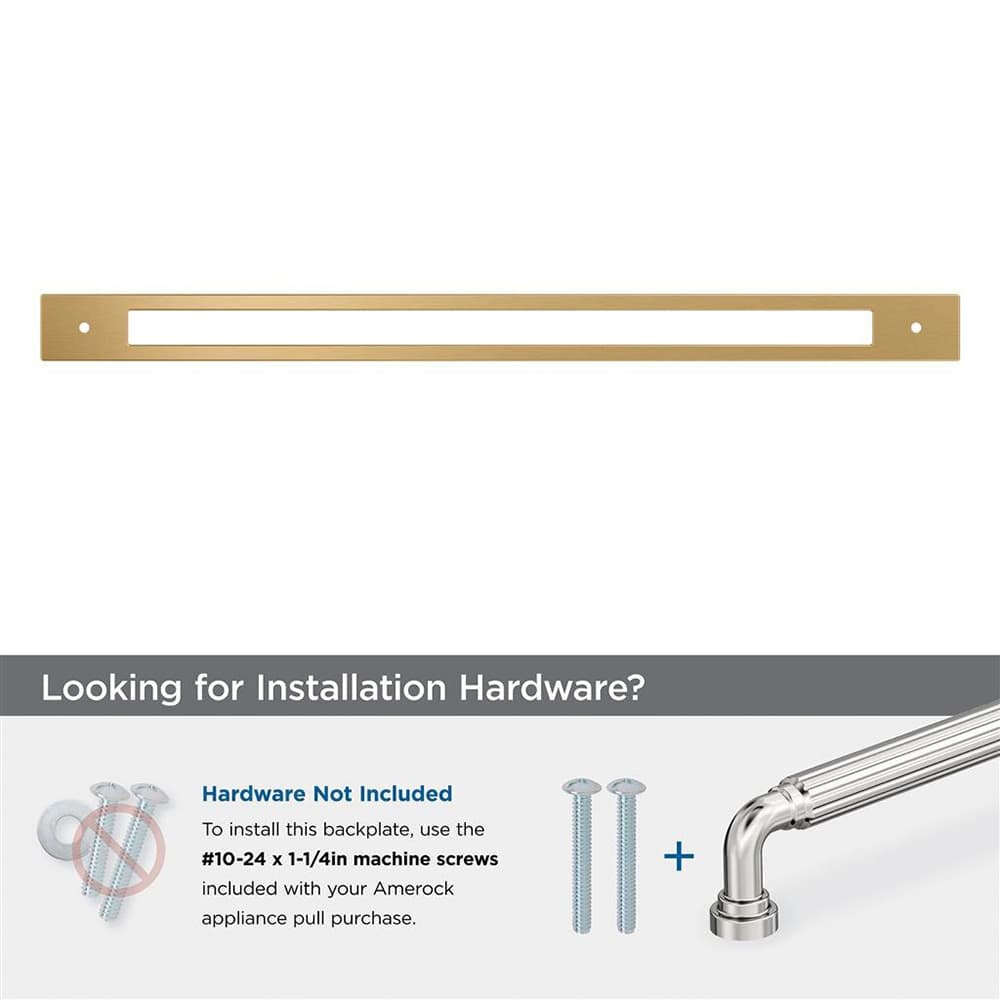 457mm Medora Rectangle Appliance Pull Backplate, Champagne Bronze Alt 2 - Image