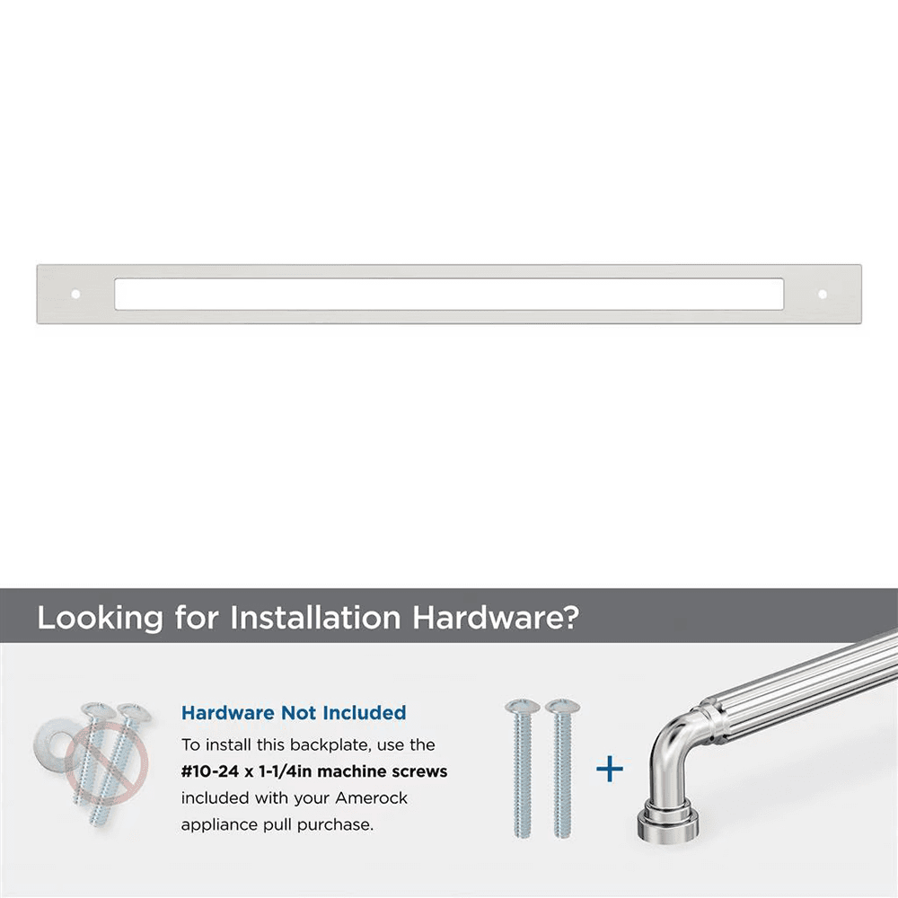 457mm Medora Rectangle Appliance Pull Backplate, Satin Nickel Alt 2 - Image