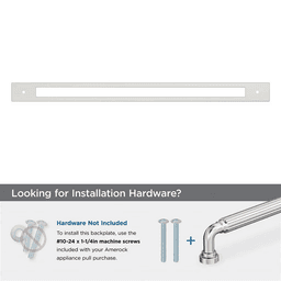 457mm Medora Rectangle Appliance Pull Backplate, Satin Nickel Alt 2 - Image