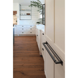 457mm Medora Rectangle Appliance Pull Backplate, Matte Black Alt 3 - Image