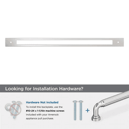 457mm Medora Rectangle Appliance Pull Backplate, Polished Nickel Alt 2 - Image