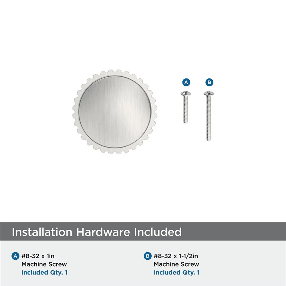 1-1/4" Farewind Cabinet Knob, Satin Nickel Alt 2 - Image