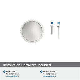 1-1/4" Farewind Cabinet Knob, Satin Nickel Alt 2 - Image