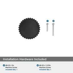 1-1/4" Farewind Cabinet Knob, Matte Black Alt 2 - Image