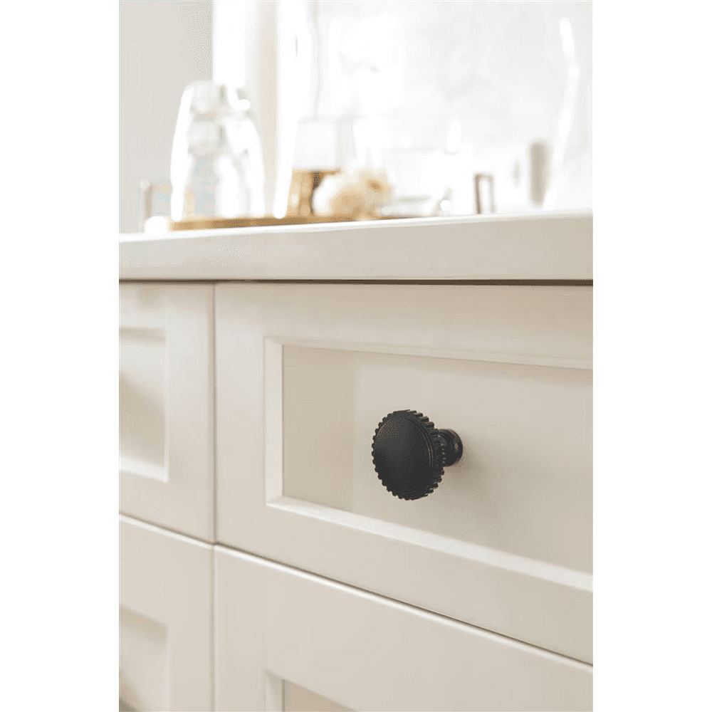 1-1/4" Farewind Cabinet Knob, Matte Black Alt 3 - Image