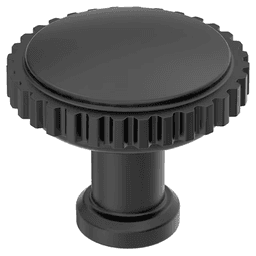1-1/4" Farewind Cabinet Knob, Matte Black Main - Image