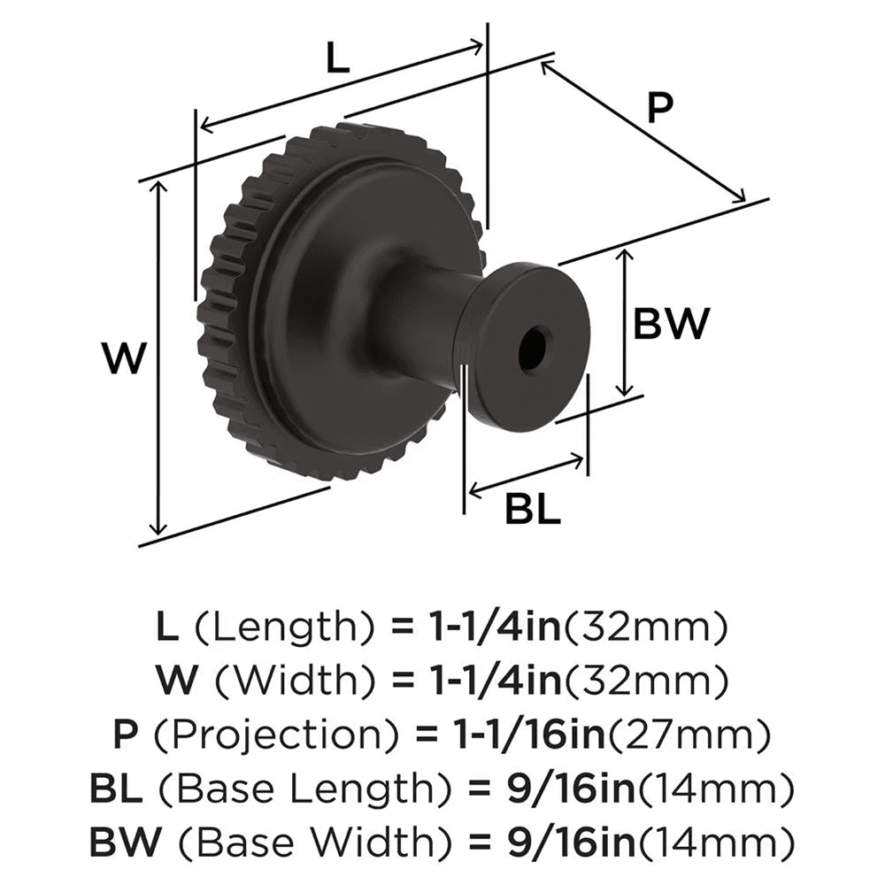 1-1/4" Farewind Cabinet Knob, Oil-Rubbed Bronze Alt 1 - Image