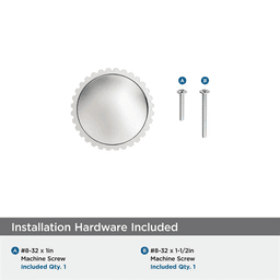 1-1/4" Farewind Cabinet Knob, Polished Nickel Alt 2 - Image