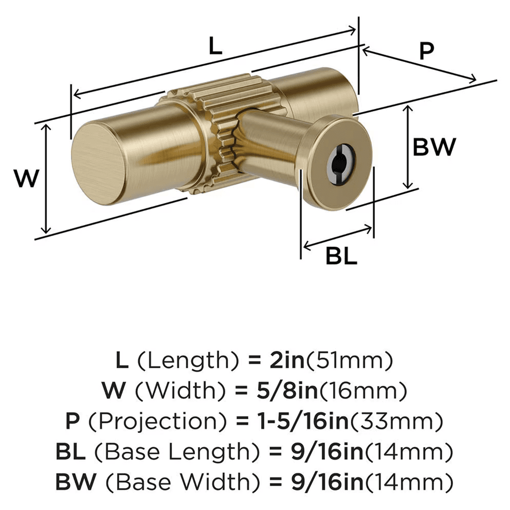2" Farewind Cabinet Knob, Golden Champagne Alt 1 - Image