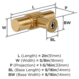 2" Farewind Cabinet Knob, Champagne Bronze Alt 1 - Image