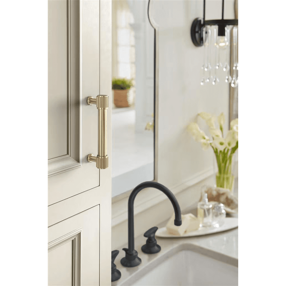96mm Farewind Cabinet Pull, Golden Champagne Alt 3 - Image