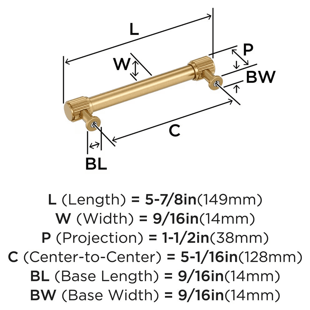 128mm Farewind Cabinet Pull, Champagne Bronze Alt 1 - Image