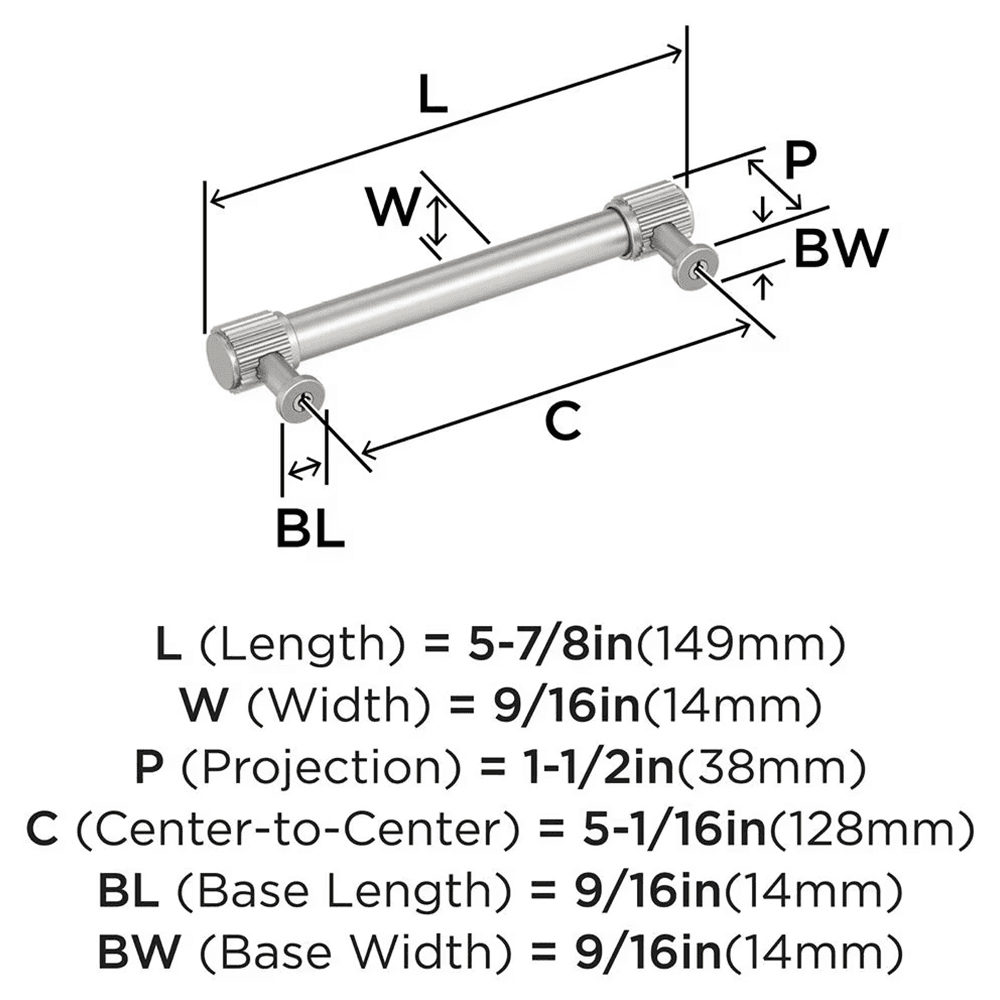 128mm Farewind Cabinet Pull, Satin Nickel Alt 1 - Image