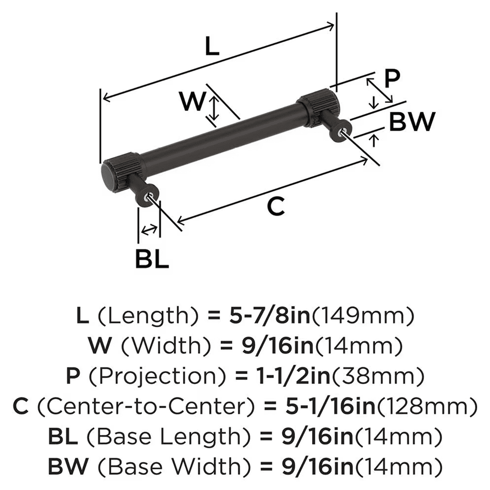 128mm Farewind Cabinet Pull, Oil-Rubbed Bronze Alt 1 - Image