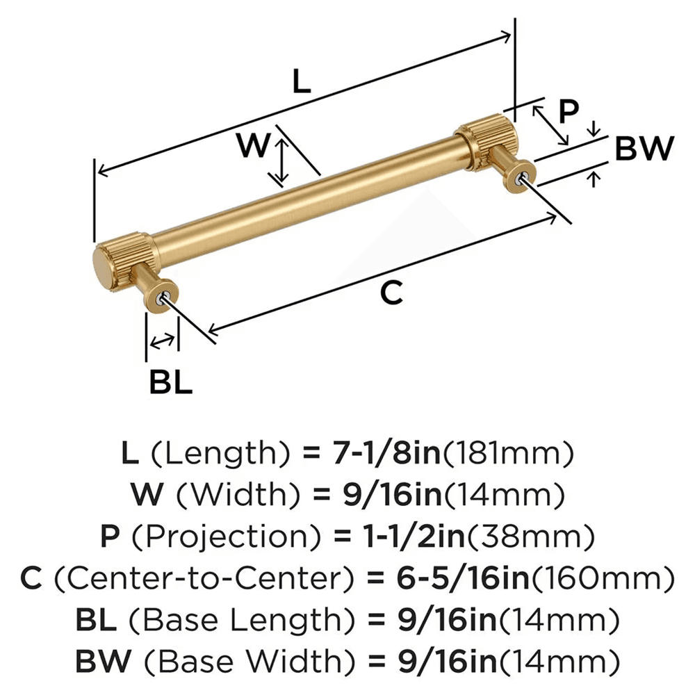 160mm Farewind Cabinet Pull, Champagne Bronze Alt 1 - Image