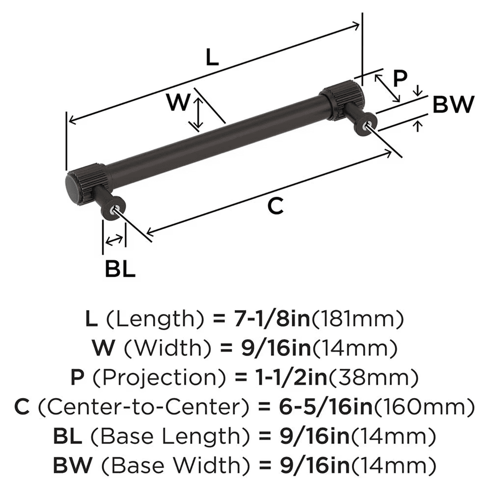 160mm Farewind Cabinet Pull, Oil-Rubbed Bronze Alt 1 - Image