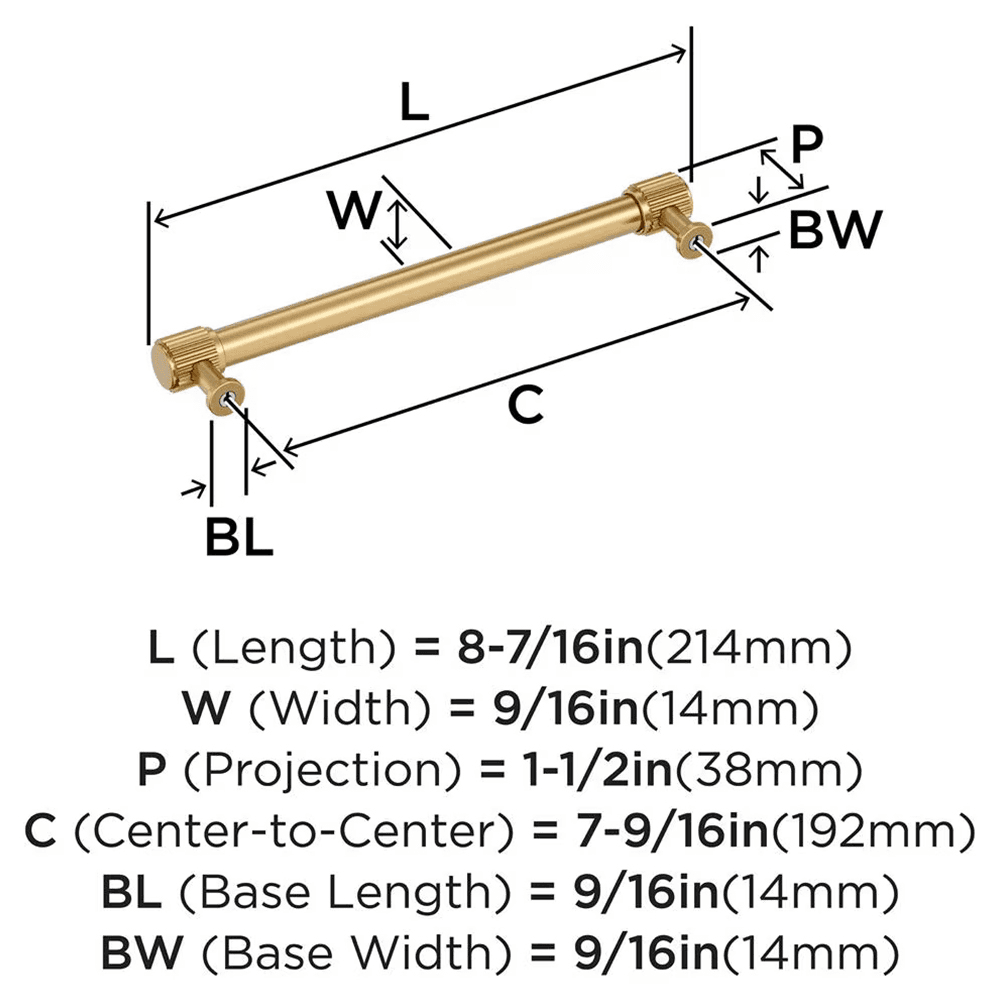 192mm Farewind Cabinet Pull, Champagne Bronze Alt 1 - Image