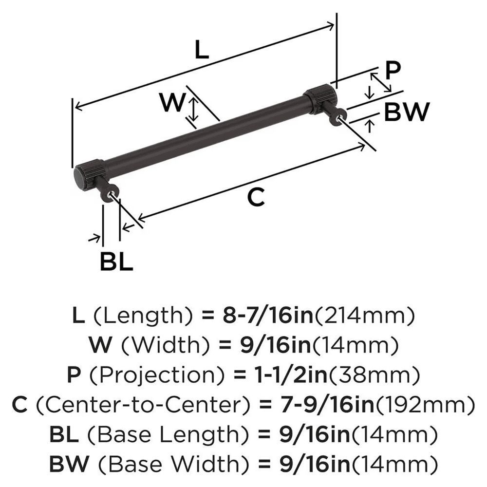 192mm Farewind Cabinet Pull, Oil-Rubbed Bronze Alt 1 - Image