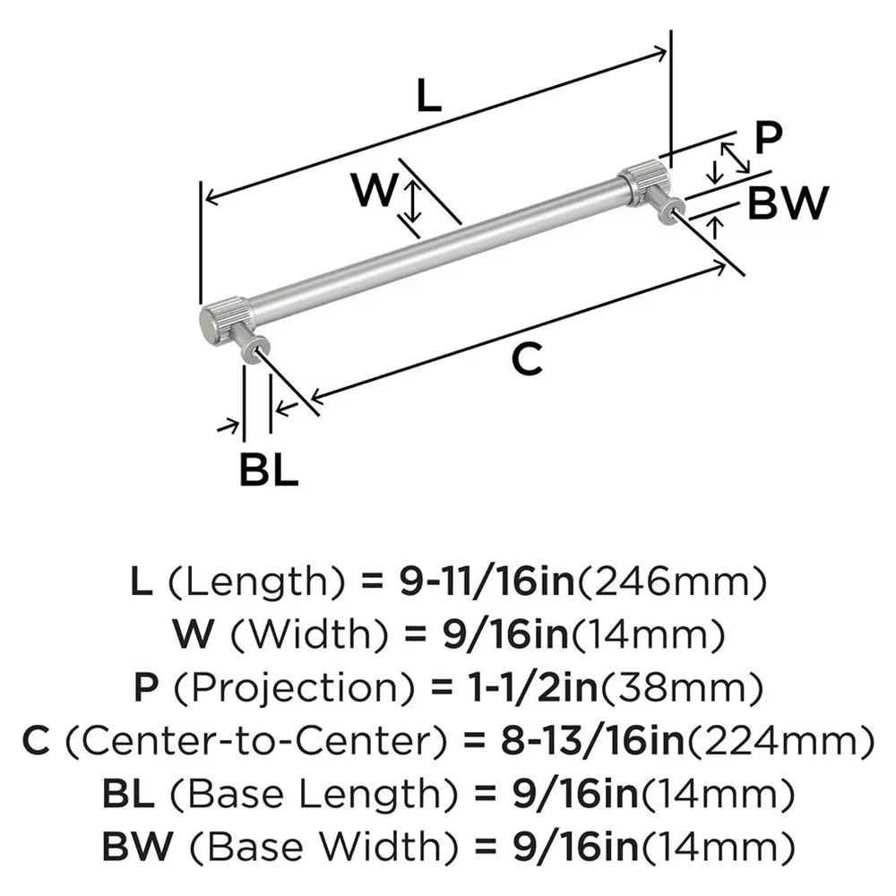 224mm Farewind Cabinet Pull, Satin Nickel Alt 1 - Image
