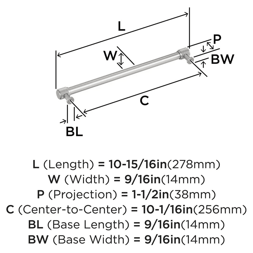 256mm Farewind Cabinet Pull, Satin Nickel Alt 1 - Image