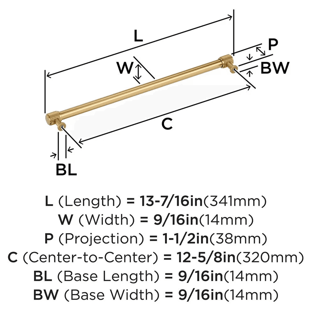 320mm Farewind Cabinet Pull, Champagne Bronze Alt 1 - Image