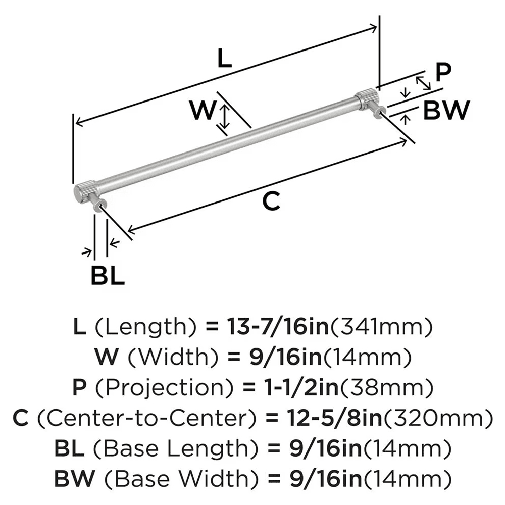 320mm Farewind Cabinet Pull, Satin Nickel Alt 1 - Image